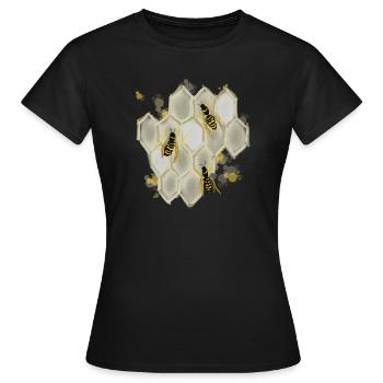 Guêpes - T-shirt Femme - noir - Devant - AI Model Female 172 dark (172cm)