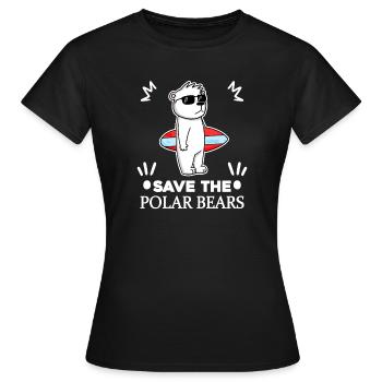 Ours polaire Ours polaire - T-shirt Femme - noir - Devant - AI Model Female 172 dark (172cm)