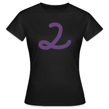 2 Numéro deux numéro violet - T-shirt Femme - noir - Devant - AI Model Female 172 dark (172cm)