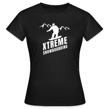ski, snowboard, sports d'hiver - T-shirt Femme - noir - Devant - AI Model Female 172 dark (172cm)
