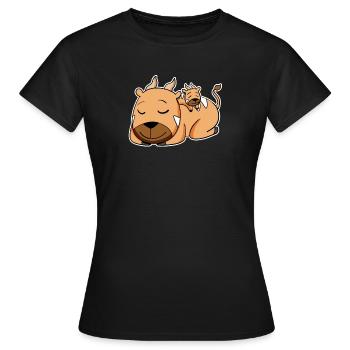 Antilope avec bébé antilope - Famille - T-shirt Femme - noir - Devant - AI Model Female 172 dark (172cm)