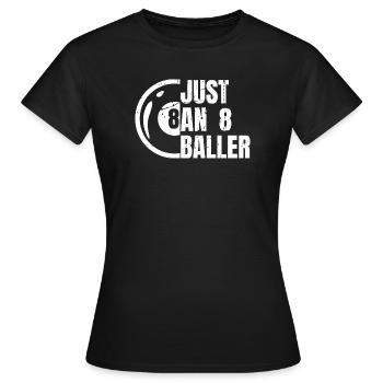 8 Ball Billard Spieler - Frauen T-Shirt - Schwarz - Vorne - AI Model Female 172 dark (172cm)