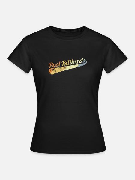 Lustiges Poolbillard - Frauen T-Shirt - Schwarz