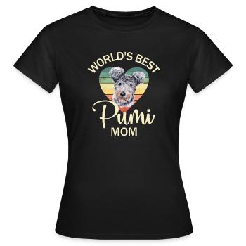 Chien Pumi hongrois - T-shirt Femme - noir - Devant - AI Model Female 172 dark (172cm)