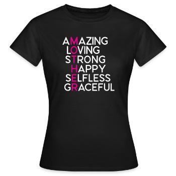 Die beste Mutter aller Zeiten - Frauen T-Shirt - Schwarz - Vorne - AI Model Female 172 dark (172cm)