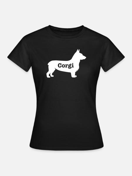 Corgi - Frauen T-Shirt - Schwarz