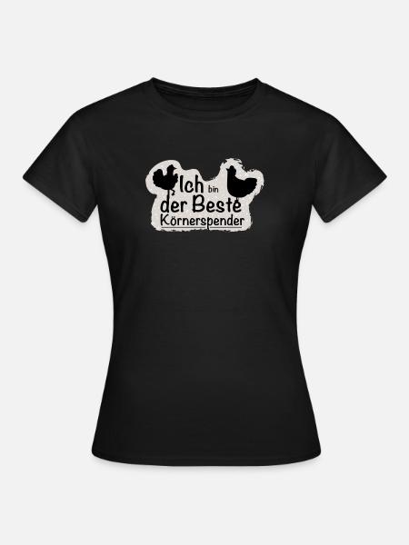 Körnerspender - Frauen T-Shirt - Schwarz