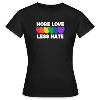 Déclaration d’amour cardiaque Lgbt Égalité Homo - T-shirt Femme - noir - Devant - AI Model Female 172 dark (172cm)