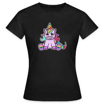 Unicorn Lgbt Rights of Homosexual Sexuality - Women's T-Shirt - black - Front - AI Model Female 172 dark (172cm)