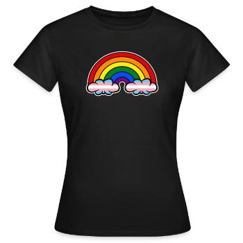 rainbow lgbt homosexual sexuality transgender - Women's T-Shirt - black - Front - AI Model Female 172 dark (172cm)