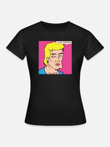 Pop-Art Selbstlob im Comicstil - Frauen T-Shirt - Schwarz