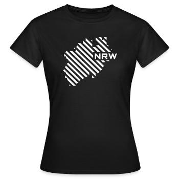 NRW Karte - Frauen T-Shirt - Schwarz - Vorne - AI Model Female 172 dark (172cm)