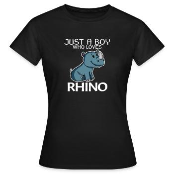 Rhino Nashorn - Frauen T-Shirt - Schwarz - Vorne - AI Model Female 172 dark (172cm)