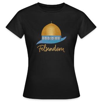 Jerusalem, Tempelberg, Felsendom - Frauen T-Shirt - Schwarz - Vorne - AI Model Female 172 dark (172cm)