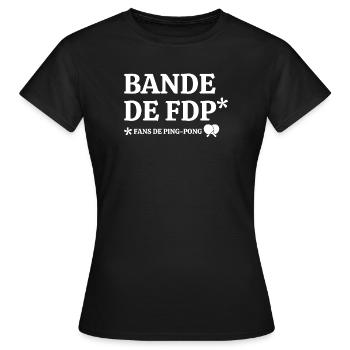 ping-pong, fan de ping-pong, club de ping-pong - T-shirt Femme - noir - Devant - AI Model Female 172 dark (172cm)