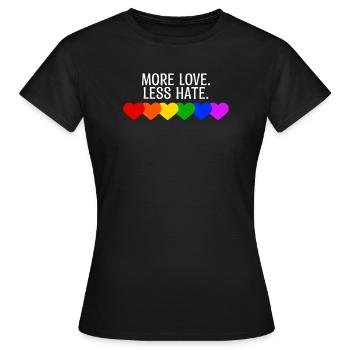 Déclaration de sexualité Égalité LGBT Cœur - T-shirt Femme - noir - Devant - AI Model Female 172 dark (172cm)