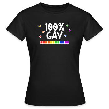Déclaration Rainbow Lgbt Bisexuel Sexualité Gay - T-shirt Femme - noir - Devant - AI Model Female 172 dark (172cm)