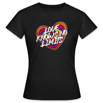 Sexualité Amour Transgenre Lgbt Heart Déclaration - T-shirt Femme - noir - Devant - AI Model Female 172 dark (172cm)