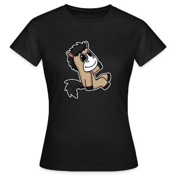 Cheval Chevaux Cheval domestique - T-shirt Femme - noir - Devant - AI Model Female 172 dark (172cm)