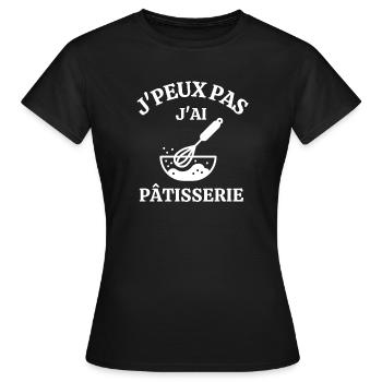 pâtisserie, pâtissier, meilleur pâtissier - T-shirt Femme - noir - Devant - AI Model Female 172 dark (172cm)
