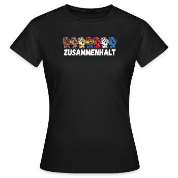 Right Gay Rainbow Lgbt Slogan - T-shirt Femme - noir - Devant - AI Model Female 172 dark (172cm)