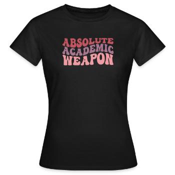 Arme académique absolue des étudiants - T-shirt Femme - noir - Devant - AI Model Female 172 dark (172cm)