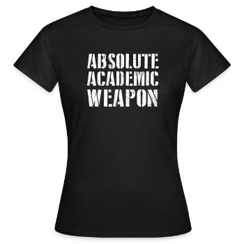 Arme académique absolue des étudiants - T-shirt Femme - noir - Devant - AI Model Female 172 dark (172cm)