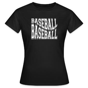 baseball, baseball sport, fan de baseball - T-shirt Femme - noir - Devant - AI Model Female 172 dark (172cm)