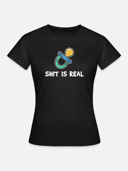 Baby Schnuller Elternschaft Schwanger Schwangersch - Frauen T-Shirt - Schwarz