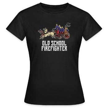 Pompiers Pompiers volontaires Pompiers - T-shirt Femme - noir - Devant - AI Model Female 172 dark (172cm)