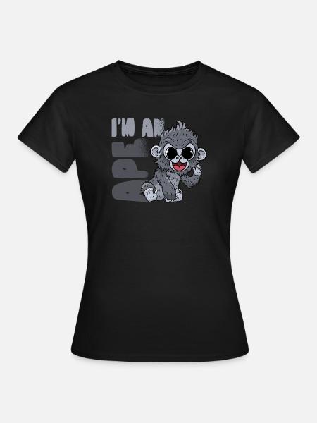 Gorilla Affe - Frauen T-Shirt - Schwarz