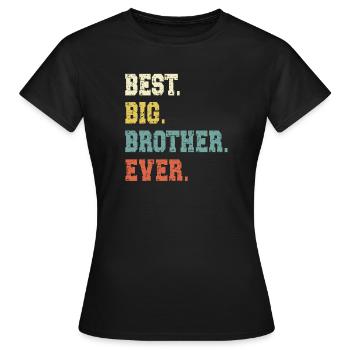 Frère aîné - T-shirt Femme - noir - Devant - AI Model Female 172 dark (172cm)