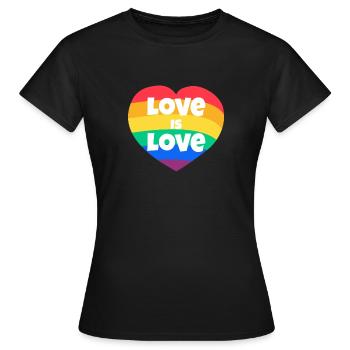Saint-Valentin, Saint-Valentin, Saint-Valentin - T-shirt Femme - noir - Devant - AI Model Female 172 dark (172cm)