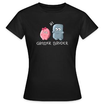 Grosser Bruder - Frauen T-Shirt - Schwarz - Vorne - AI Model Female 172 dark (172cm)