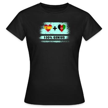 L’Espagne et l’Afghanistan font preuve de génie à 100% - T-shirt Femme - noir - Devant - AI Model Female 172 dark (172cm)