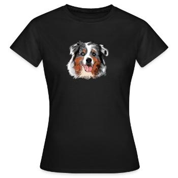 Berger australien - T-shirt Femme - noir - Devant - AI Model Female 172 dark (172cm)