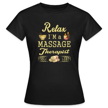 Massage therapy - Women's T-Shirt - black - Front - AI Model Female 172 dark (172cm)