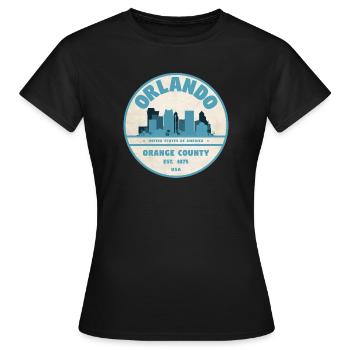 Orlando Skyline - Frauen T-Shirt - Schwarz - Vorne - AI Model Female 172 dark (172cm)