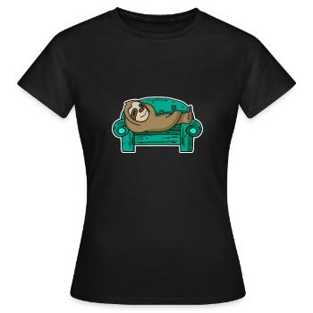 Paresseux paresseux - T-shirt Femme - noir - Devant - AI Model Female 172 dark (172cm)