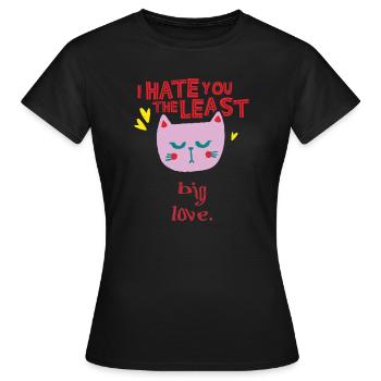 big love valentine - Frauen T-Shirt - Schwarz - Vorne - AI Model Female 172 dark (172cm)