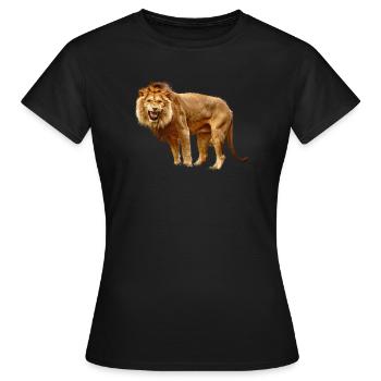 Lion - T-shirt Femme - noir - Devant - AI Model Female 172 dark (172cm)