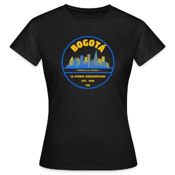 Emblème de la Skyline de Bogotá - T-shirt Femme - noir - Devant - AI Model Female 172 dark (172cm)