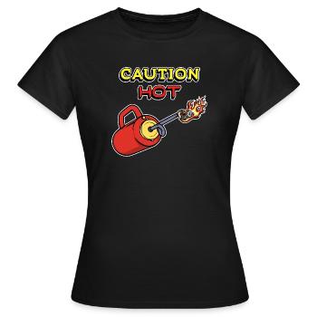 Incendie Pompiers Déclaration de protection contre l’incendie Incendie - T-shirt Femme - noir - Devant - AI Model Female 172 dark (172cm)