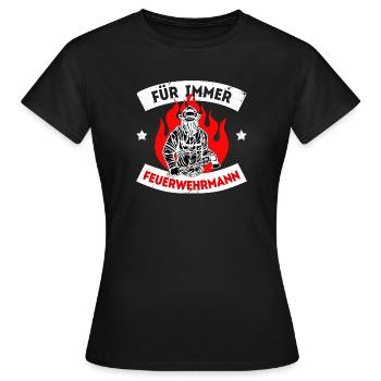 Déclaration des pompiers Brigade de sauveteurs - T-shirt Femme - noir - Devant - AI Model Female 172 dark (172cm)