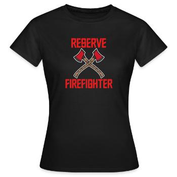 Feuerwehr Lebensretter Löscharbeit Statement - Frauen T-Shirt - Schwarz - Vorne - AI Model Female 172 dark (172cm)