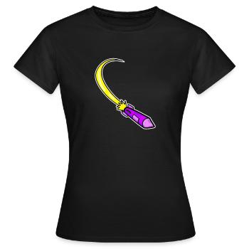 Rakete Lila - Frauen T-Shirt - Schwarz - Vorne - AI Model Female 172 dark (172cm)