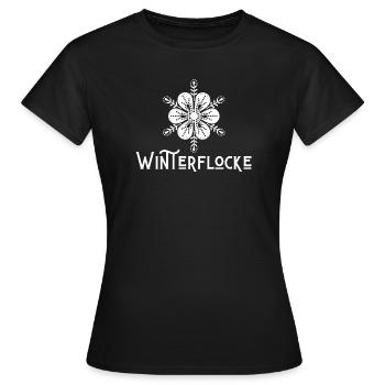Winter Flake - Vocabulary - Forgotten Words - Women's T-Shirt - black - Front - AI Model Female 172 dark (172cm)