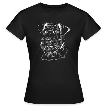 Airedale Terrier - T-shirt Femme - noir - Devant - AI Model Female 172 dark (172cm)