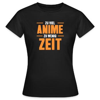 Anime Popkultur Statement Asiatisch Asien Cosplay - Frauen T-Shirt - Schwarz - Vorne - AI Model Female 172 dark (172cm)