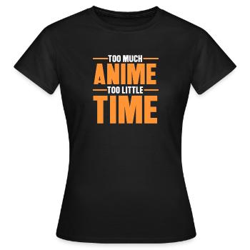 Manga Comic Pop Culture Statement Anime Cosplay - Women's T-Shirt - black - Front - AI Model Female 172 dark (172cm)